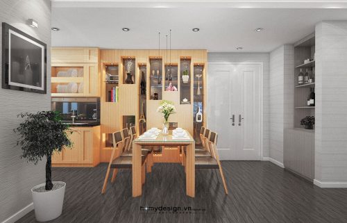 Thiết kế nội thất bằng phẳng chung cư Nam Cường – Mr Hùng