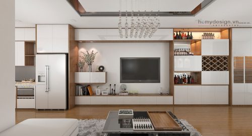 Thiết kế nội thất chung cư – Giải pháp cho căn hộ 98m2 thiếu sáng