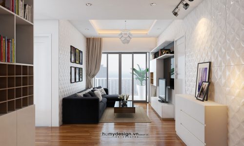 Thiết kế nội thất tối giản căn hộ Vinhomes Ocean Park