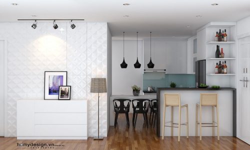 Thiết kế nội thất tối giản căn hộ Vinhomes Ocean Park