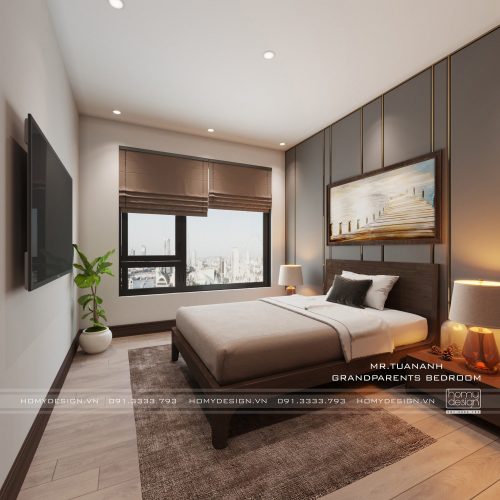 Thiết kế nội thất chung cư VINHOMES SMART CITY – 2 căn hộ đập thông